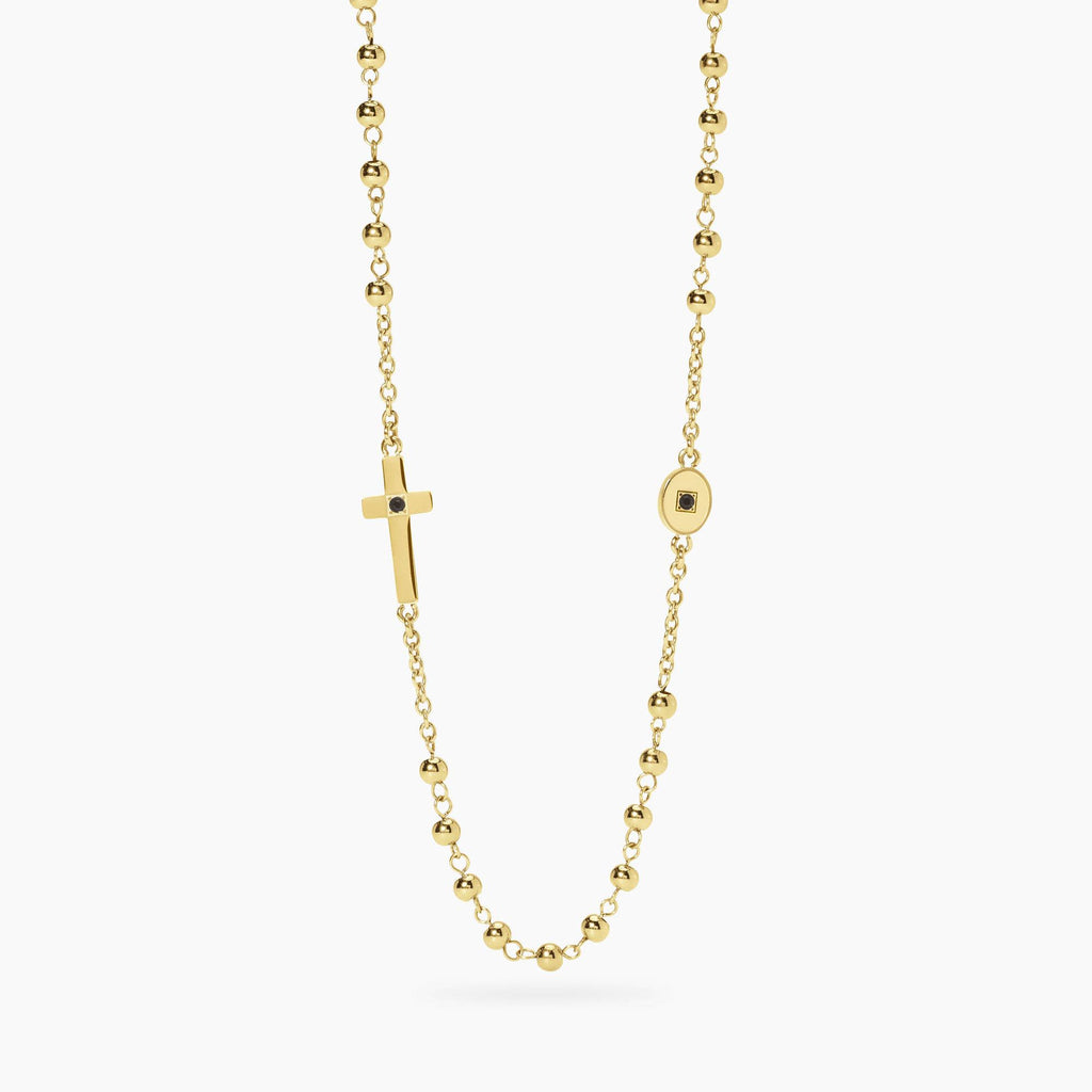 Collana Kidult Style uomo Rosario gold