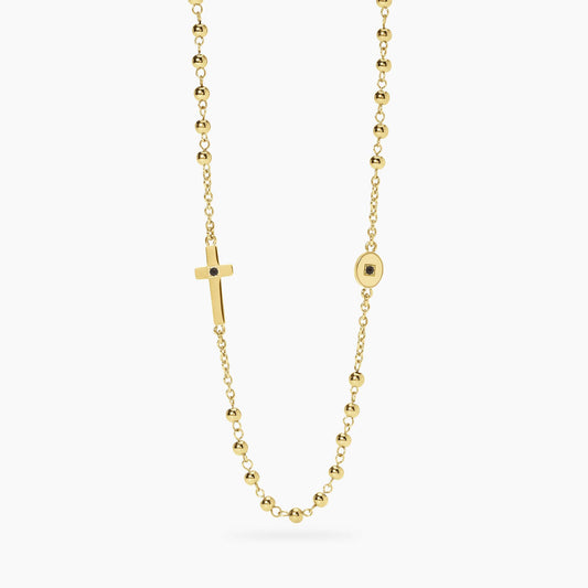 Collana Kidult Style uomo Rosario gold