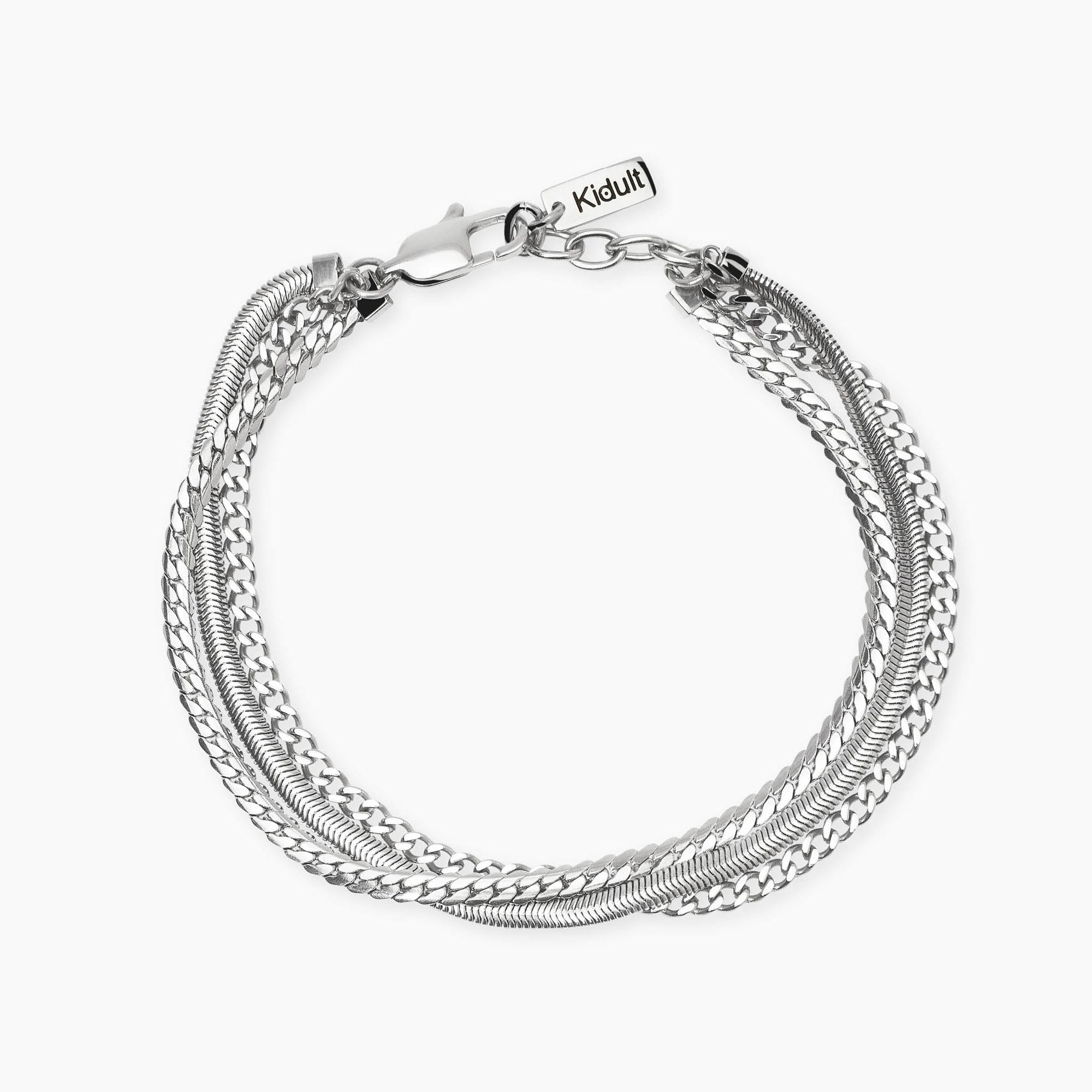 Bracciale Kidult Style uomo Multifilo snake e groumette