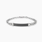 Bracciale Kidult Style uomo Catena e piastrina nera