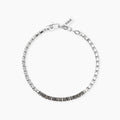Bracciale Kidult Style uomo Catena veneta e tennis di cristalli neri