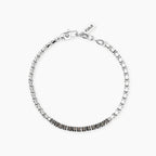 Bracciale Kidult Style uomo Catena veneta e tennis di cristalli neri