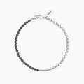 Bracciale Kidult Style uomo Catena veneta e tennis con cristalli neri