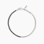 Bracciale Kidult Style uomo Catena veneta e tennis con cristalli neri
