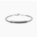 Bracciale Kidult Style uomo Catena veneta e cristalli neri