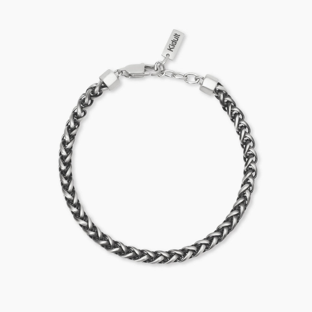 Bracciale Kidult Style uomo Catena spiga gunmetal