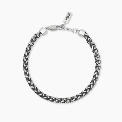 Bracciale Kidult Style uomo Catena spiga gunmetal