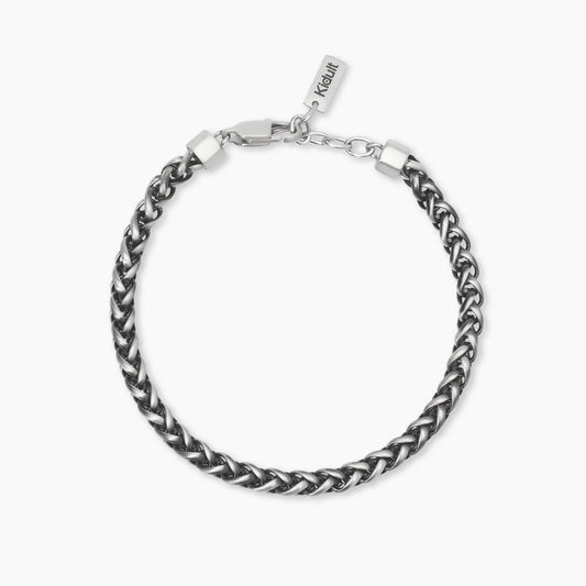 Bracciale Kidult Style uomo Catena spiga gunmetal
