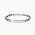 Bracciale Kidult Style uomo Piastra e inserti gunmetal