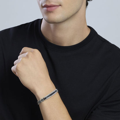 Bracciale Kidult Style uomo Piastra centrale con viti