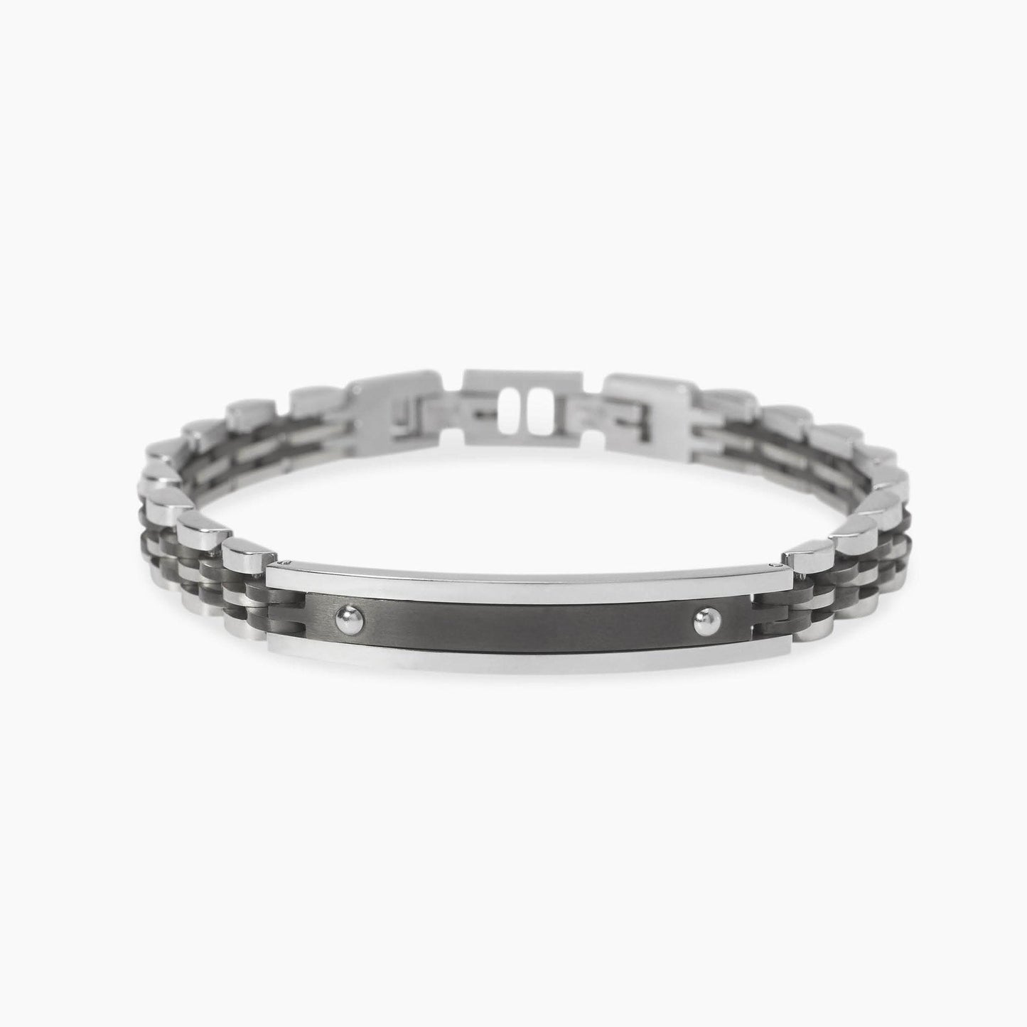 Bracciale Kidult Style uomo Piastra centrale con viti