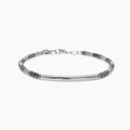 Bracciale Kidult Style uomo Ematite e piastrina