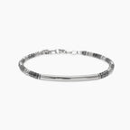 Bracciale Kidult Style uomo Ematite e piastrina