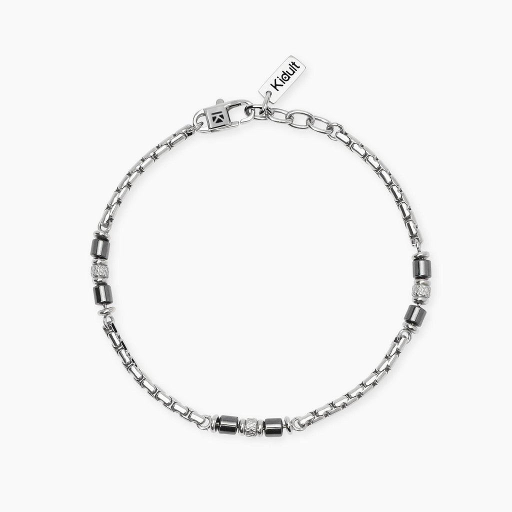 Bracciale Kidult Style uomo Catena veneta ed ematite