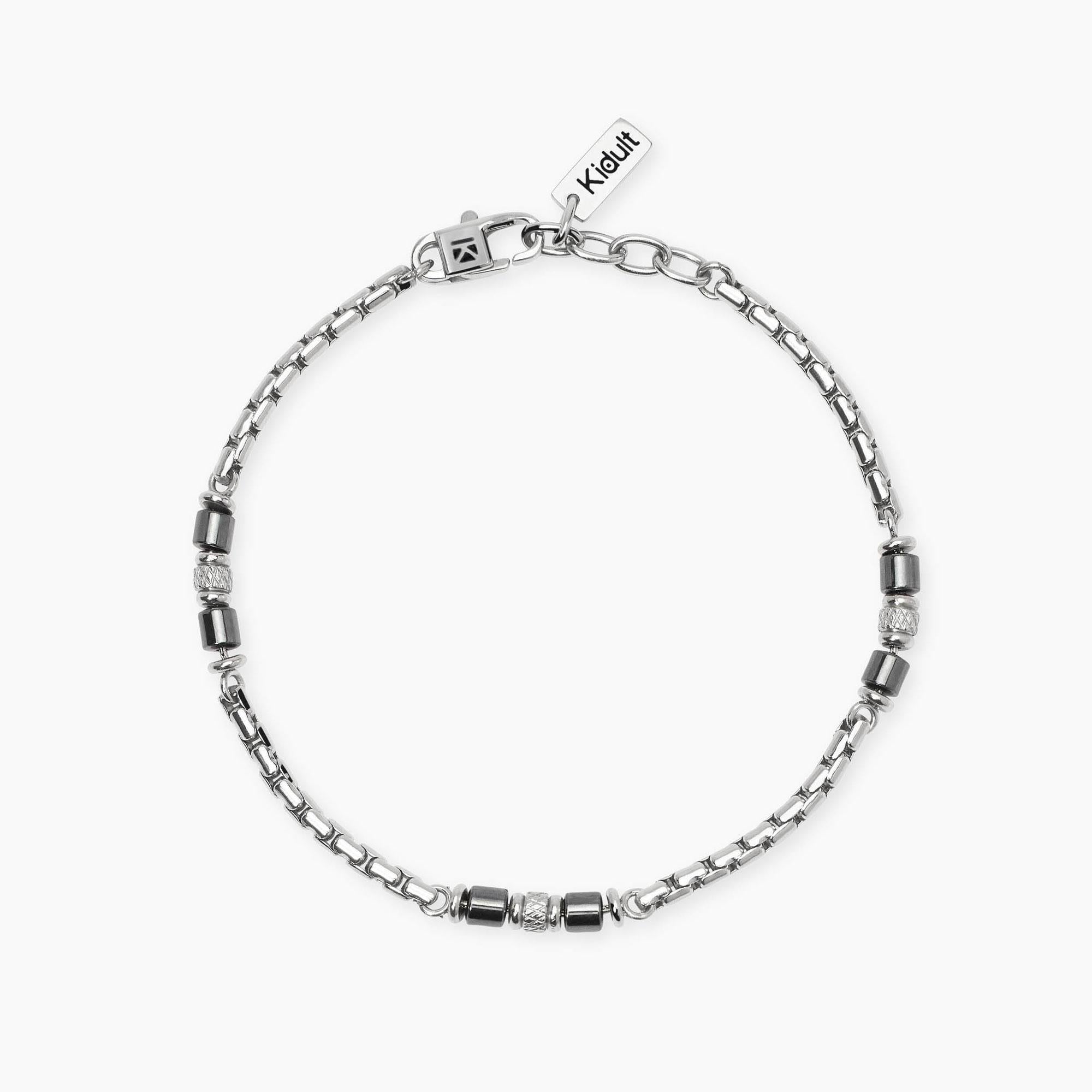 Bracciale Kidult Style uomo Catena veneta ed ematite