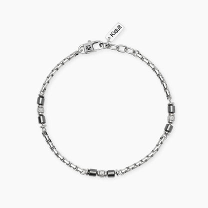 Bracciale Kidult Style uomo Catena veneta ed ematite