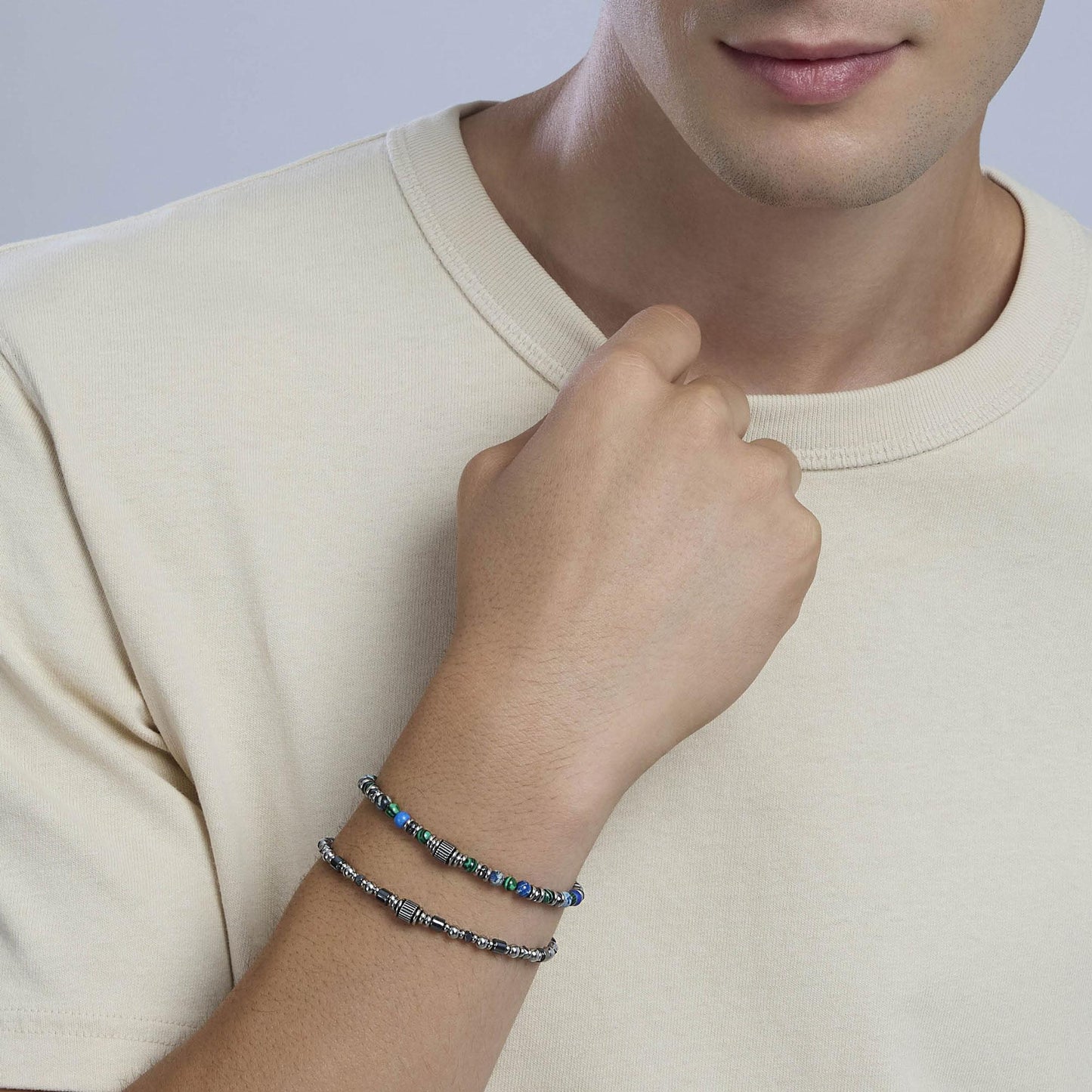 Bracciale Kidult Style uomo Acciaio ed ematite