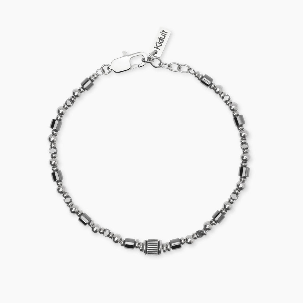 Bracciale Kidult Style uomo Acciaio ed ematite