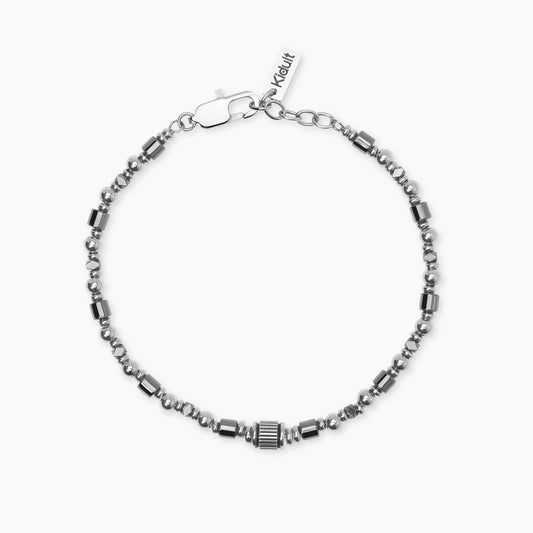 Bracciale Kidult Style uomo Acciaio ed ematite