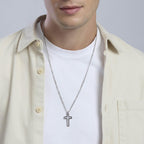 Collana Kidult Style uomo Catena figaro e croce