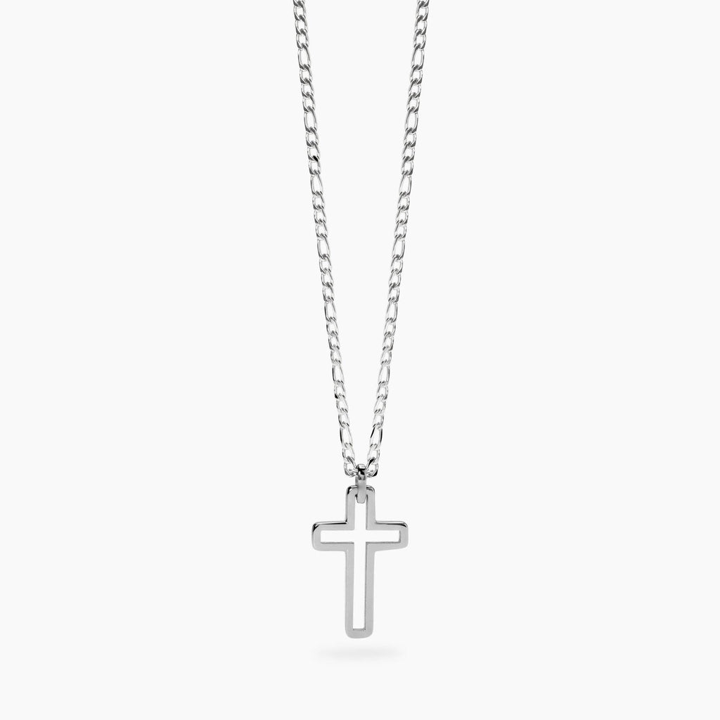 Collana Kidult Style uomo Catena figaro e croce