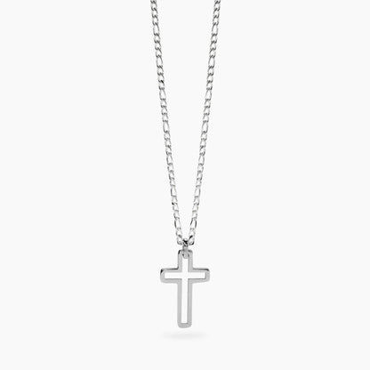 Collana Kidult Style uomo Catena figaro e croce