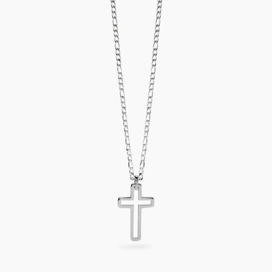 Collana Kidult Style uomo Catena figaro e croce