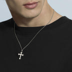 Collana Kidult Style uomo Catena groumette e croce