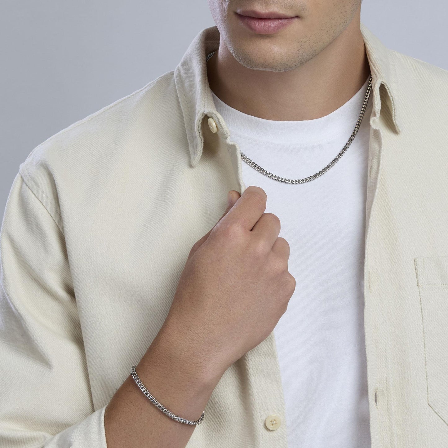 Collana Kidult Style uomo Catena intrecciata