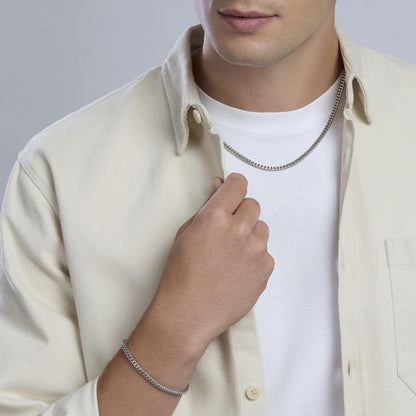 Collana Kidult Style uomo Catena intrecciata