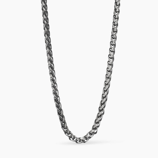 Collana Kidult Style uomo Catena spiga gunmetal