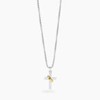 Collana Kidult Style uomo Catena veneta e croce con anello gold