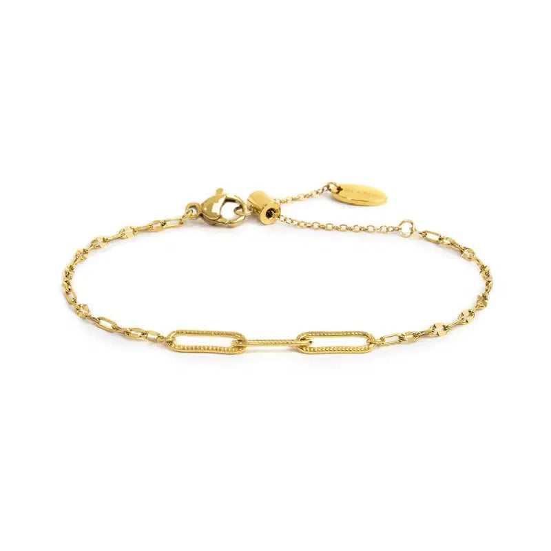 Bracciale Marlù donna catena lip cable e centrale a catena cable con texture