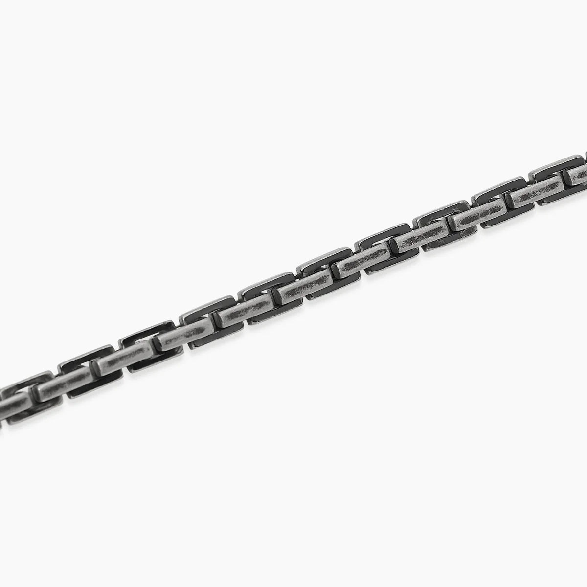 Bracciale Kidult uomo nero in acciaio con catena cardano