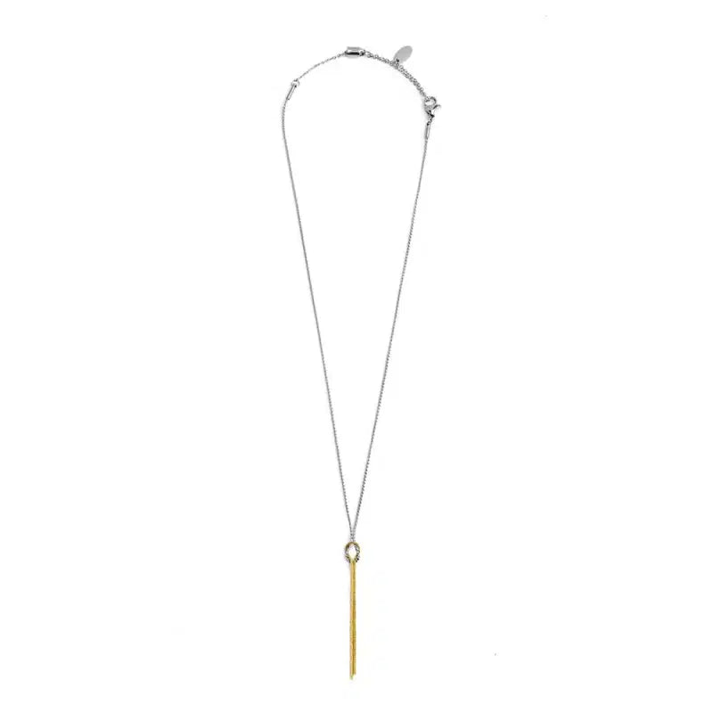 Collana Marlù a Y con nodo catena snake e catena serpentine