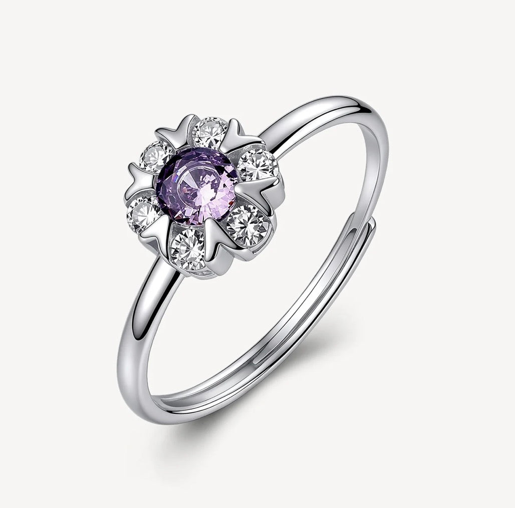 Anello argento Fancy Magic purple Fiorellino