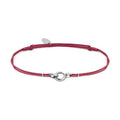 Bracciale Marlù donna cordino fucsia  con moschettone ad anello centrale