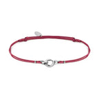 Bracciale Marlù donna cordino fucsia  con moschettone ad anello centrale