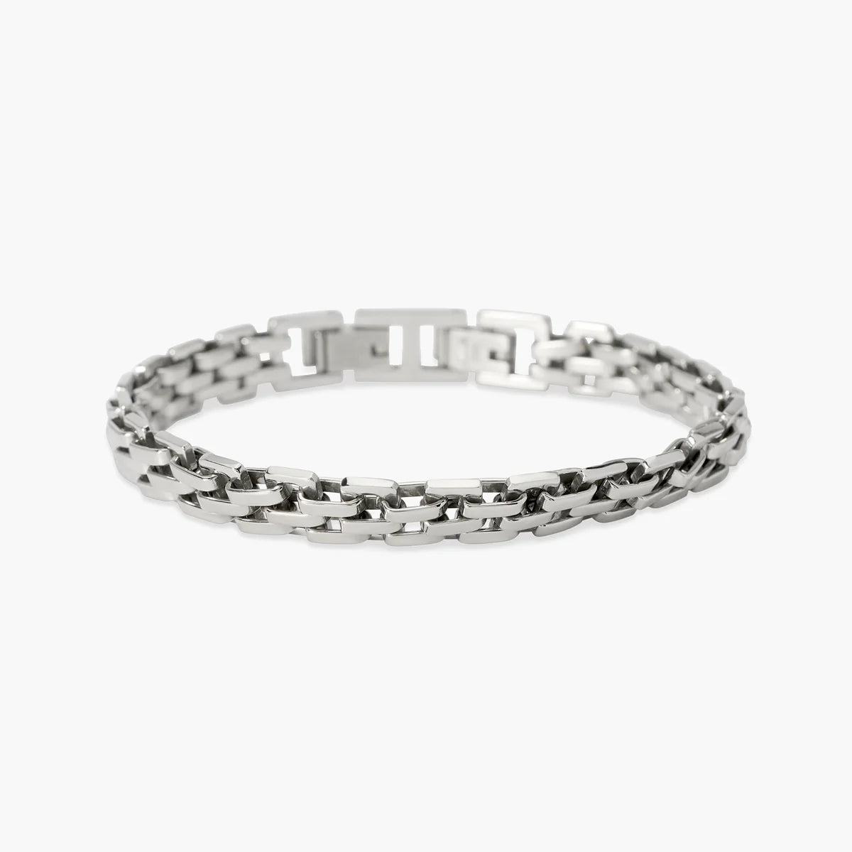 Bracciale Kidult uomo in acciaio con maglia panther