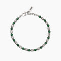 Bracciale uomo Kidult Style Malachite e cubetti martellati