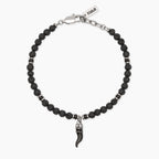 Bracciale uomo Kidult Style Cornetto e pietra lavica