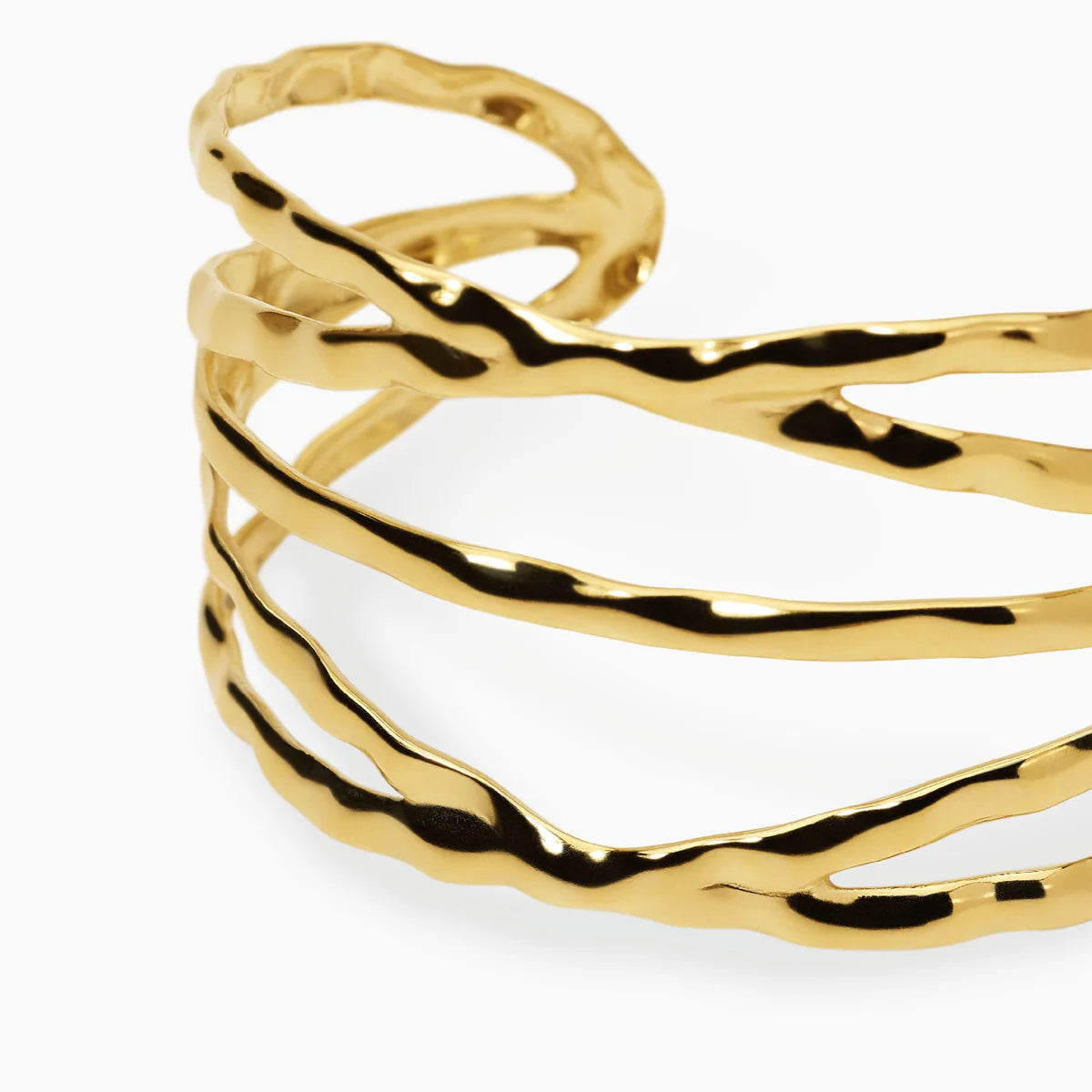 Bracciale Kidult donna cuff in acciaio dorato