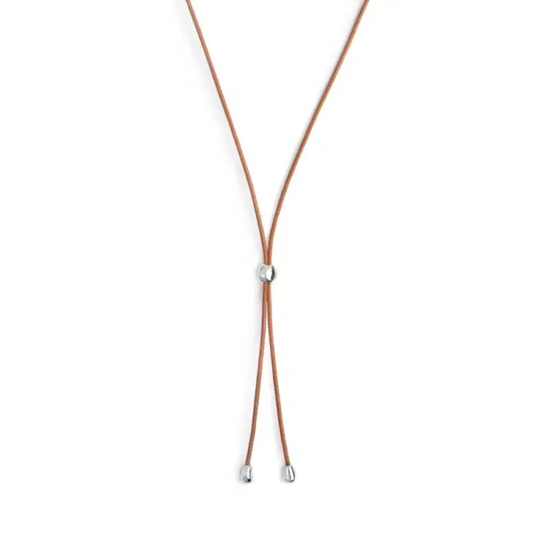 Collana Marlù cordino a laccio marroncino