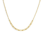 Collana Marlù catena lip cable e centrale a catena cable con texture