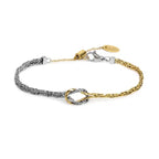 Bracciale Marlù con nodo centrale catena snake e catena foxtail