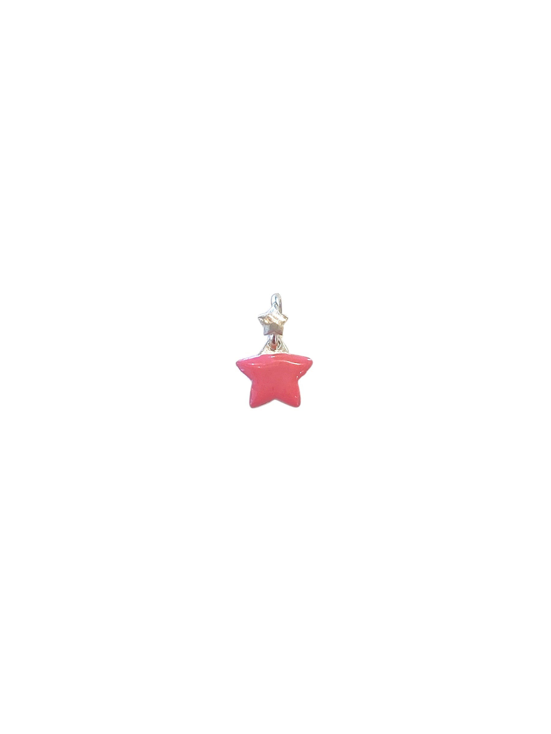 Ciondolo Edoardo Mariani Stella grande "Stella stellina" smalto rosa