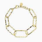 Bracciale Kidult donna Style Maglie dorate martellate