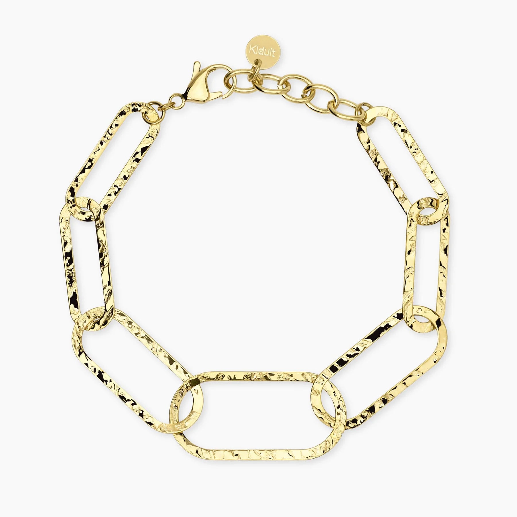 Bracciale Kidult donna Style Maglie dorate martellate