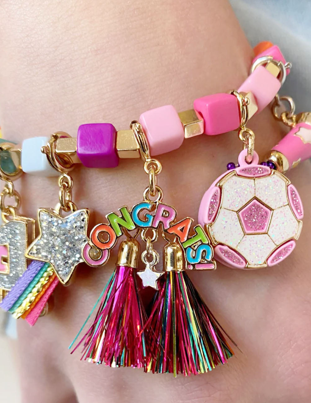 Bracciale CharmIT! Cubetti multicolore