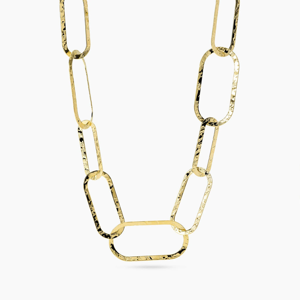 Collana Kidult donna Style Maglie dorate martellate